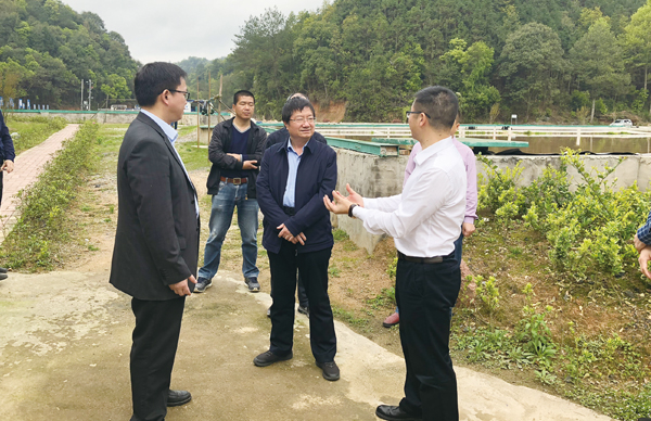 贛州市副市長(zhǎng)胡聚文調(diào)研我司定南馬山逕、石陂角稀土尾水收集處理站