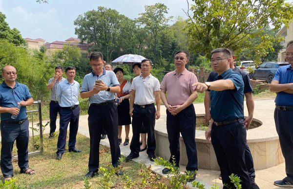 廣東省生態(tài)環(huán)境廳、江西省生態(tài)環(huán)境廳考察調研我司農(nóng)村生活污水處理站